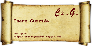 Csere Gusztáv névjegykártya