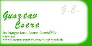 gusztav csere business card